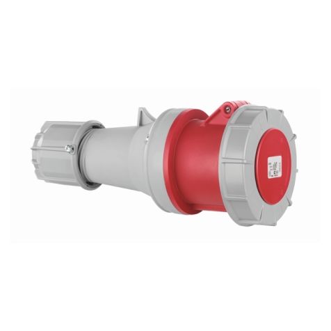 Fiche CEE femelle, IP67, 63 A, 4 pôles, 400 V, 6h, rouge