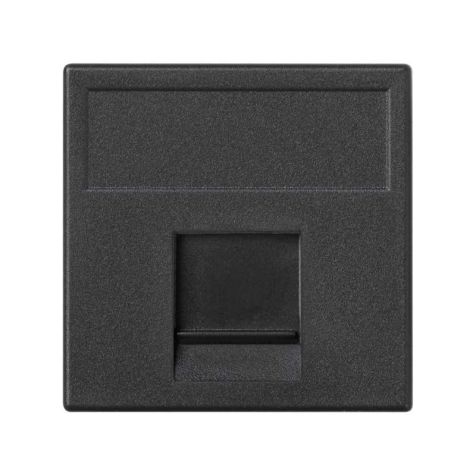 Plaque K45 VDM plate avec volet 1 x RJ45 ITT CannonÂ® - Gris