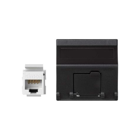 K45 Plaque VDM Incliné avec volet 1 x RJ 45 Cat. 5e UTP - Gr