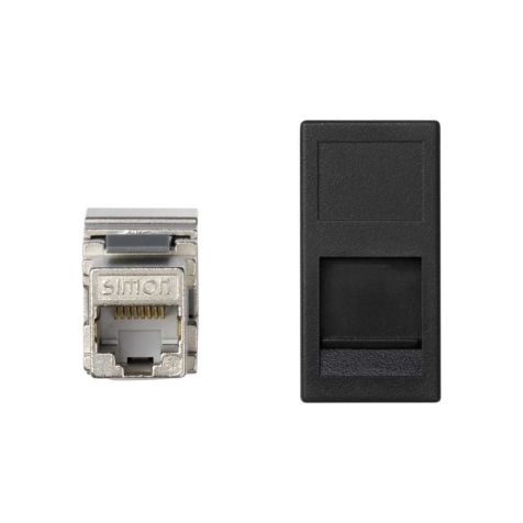 K45 Plaque VDM plate avec volet 1 x RJ 45Cat. 5e FTP - Gris