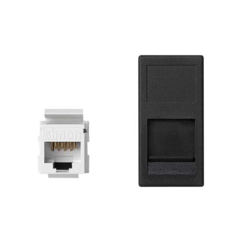 K45 Plaque VDM plate avec volet 1/2 x RJ 45 Cat. 5e UTP - Gri