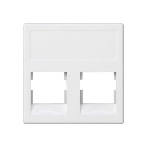 K45 Vlakke plaat VDM zonder klep 2 x RJ45 INFRA+ - Sneeuwwi