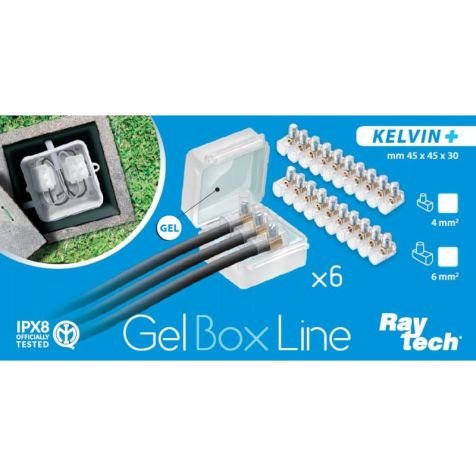 KELVIN 6+4 GelBox Line IPX8/IMQ 52x53x29 (6 stuks + 20 connectoren)