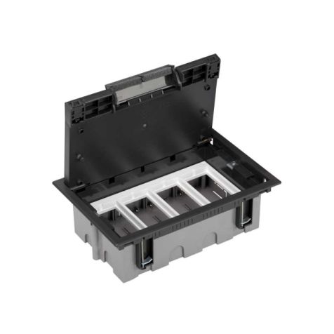 K45 vloerdoos 8XK45 90mm diep - grafietgrijs