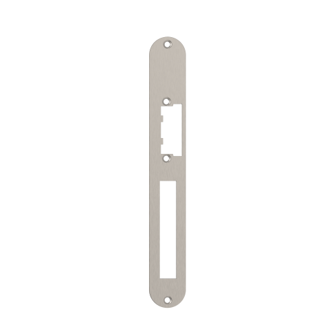  Tétière longue (L95) en acier inoxydable (250x34mm) standard  avec guide du pêne