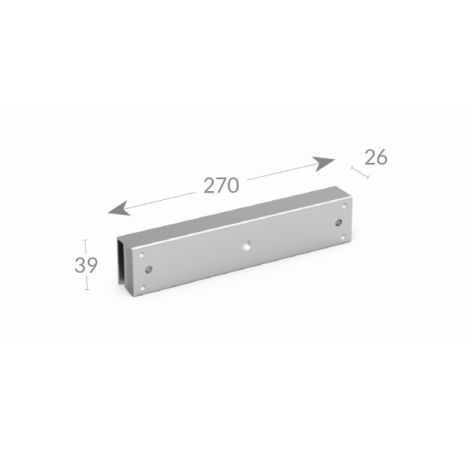 "U" support voor installatie op Glas deurs voor serie MINI Magnet ME400/410/420