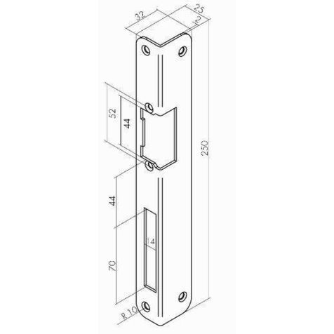 Plaque Avant(Face)Inox (L forme).50