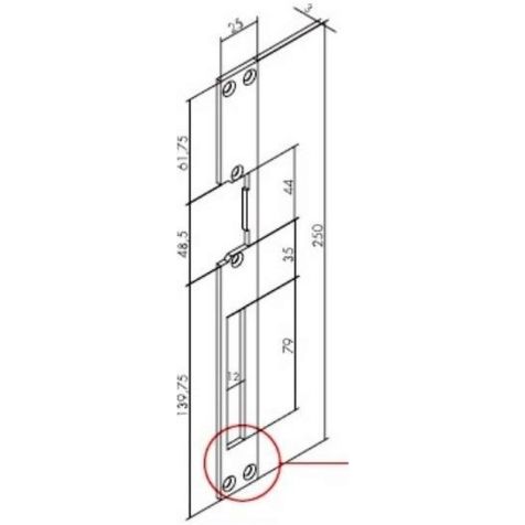 Plaque Avant (Face)Inox Long .63