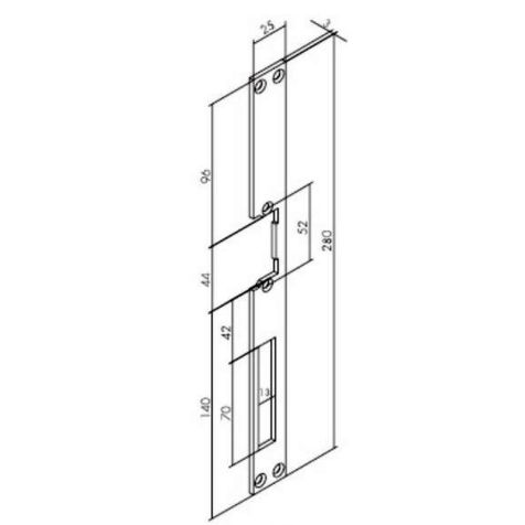 Voorplaat Inox Lang .67 