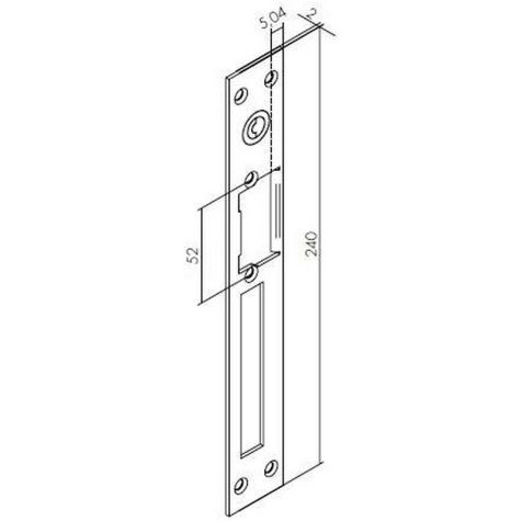 Voorplaat Inox Lang .74 