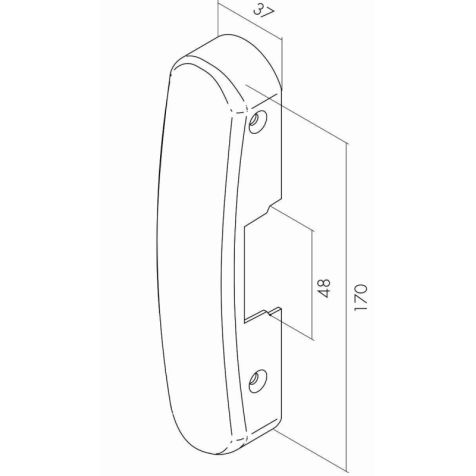 Antivandaal box met spacers .86C voor AntiPanic serie