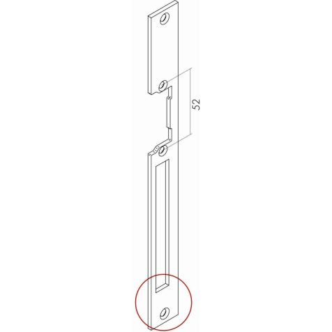 Voorplaat Inox Lang .C65 