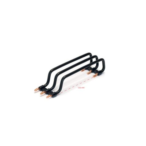 Rij connector, 3-polig, 10mm², 125mm, 3 x zwart
