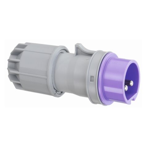 Fiche CEE mâle, IP44, 32 A, 2 pôles, 24/42 V, 4h, vert