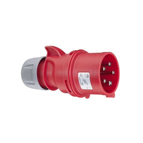 CEE faseomvormer, IP44, 32A, 5-polig, 400V, 6h, rood