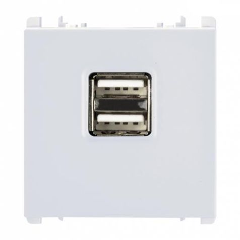 Stopcontact USB, 1 mod, wit