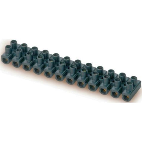 Barrette de connection 12 Pôle 4 - 6mm² 80°C NOIR