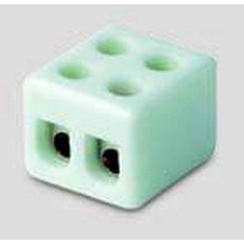 Barrette de connection porcelaine 2 Pôle 2,5mm²