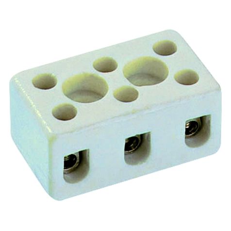 Barrette de connection porcelaine.+FIX 3 Pôle 4mm