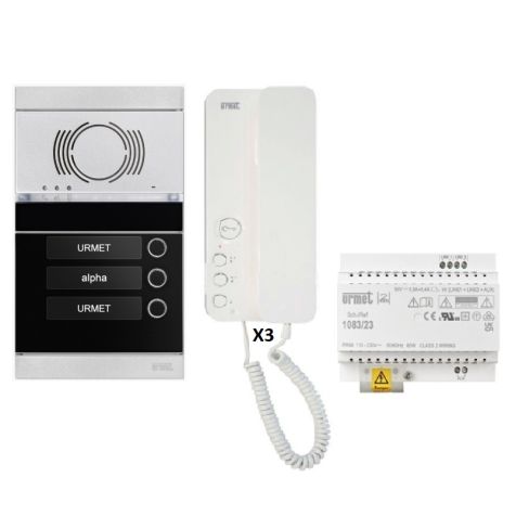 Kit audio 3 appartements préprogrammés