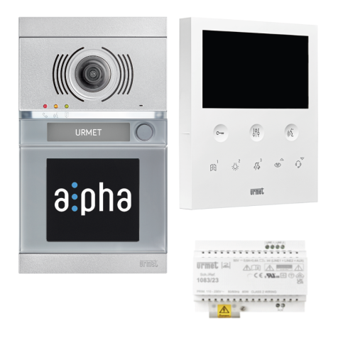 Kit vidéo maison unifamiliale préprogrammé  (front gris)