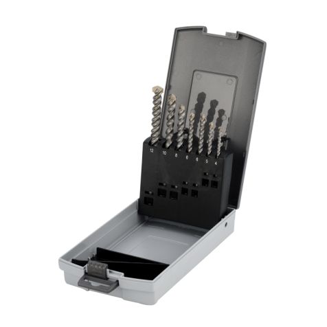 Steen- en Betonboor Assortiment, 7-delig in klembox
