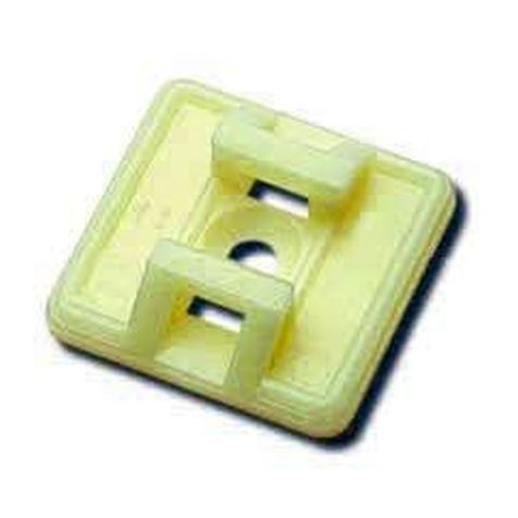 Kleefvoet voor kabelbinder,wit 4.8mm
