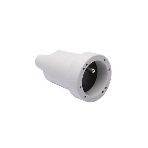 Fiche Femelle PVC 10/16a avec protection enfant IP20 blanc