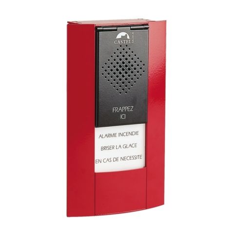 Brandalarmdrukknop met breekglas audio design