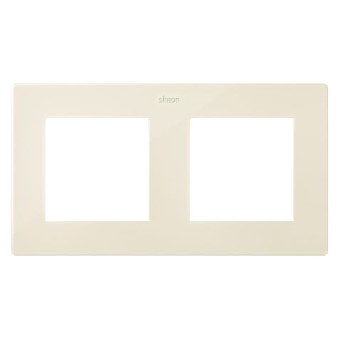 S24 Plaque de recouvrement double, couleur: ivoire