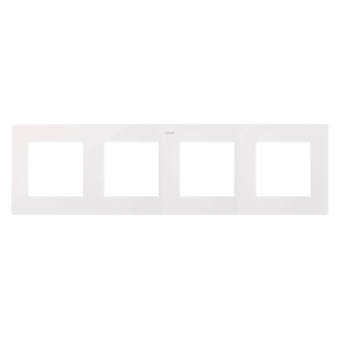 S24 Plaque de recouvrement quadruple, couleur: blanc