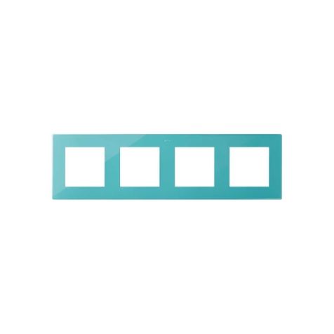 S24 Plaque de recouvrement quadruple, couleur: turquoise