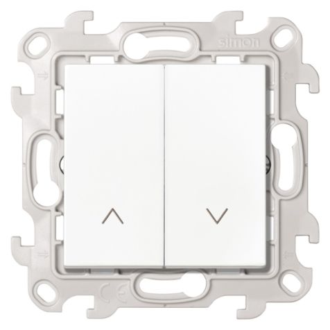 S24 Drukknop omschakelaar voor rolluiken 10A 250V, kleur: wit