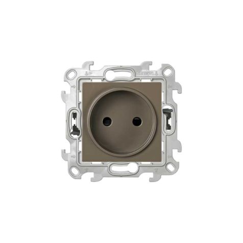 S24 Stopcontact 2-polig zonder aarding 16A 250V, kleur: grijsbruin