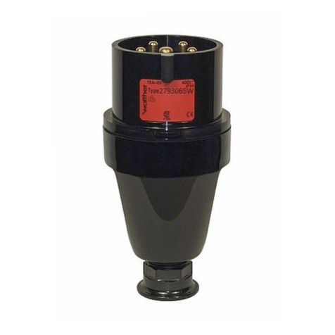 CEE Stekker 125A 3P 220V IP67 zwart