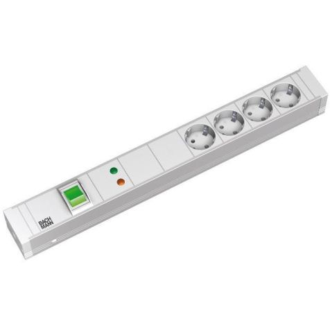 19 1,5U 4x Schuko 1x Interrupteur