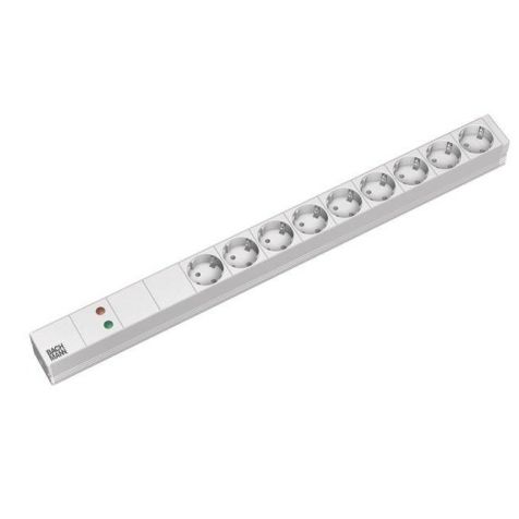 ALU 1U 9x Schuko 1x protection contre les surtensions