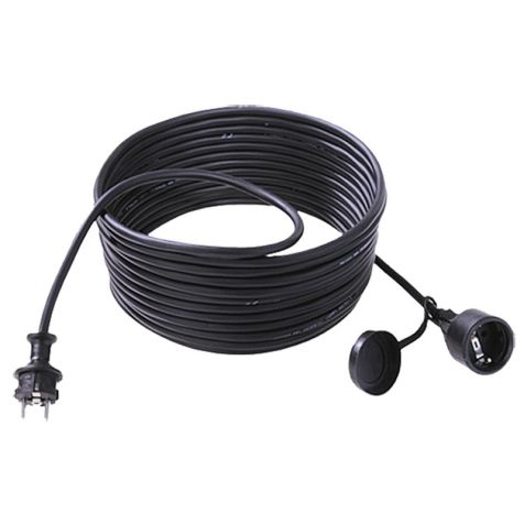 Cordon rallonge HO7RN-F 3G2,5 25mNoirSCHUKO (343.192)
