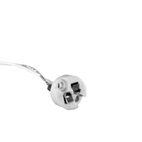 Halogeen Fitting G4-Gx5,3-GY6,35 13mm x Ø17mm draad 15cm silicone