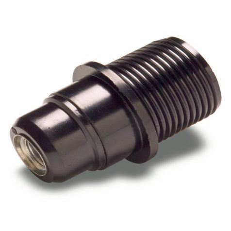 Bakeliete Fitting E14 half draad M10 zwart
