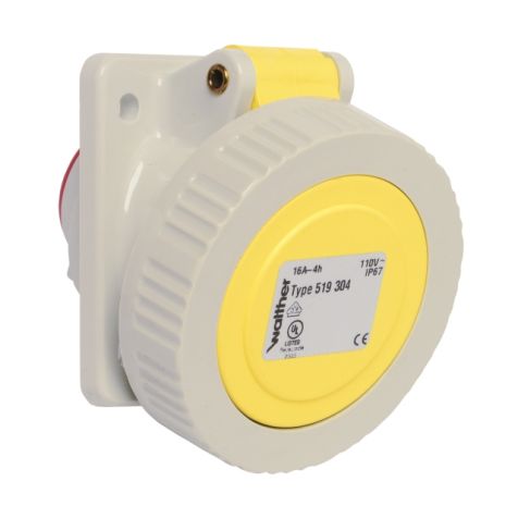 CEE Stopcontact schuin 16A 3P 110V