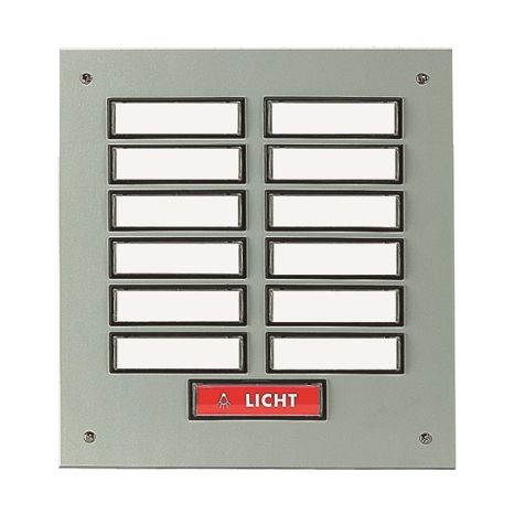 ETA 867 EV1 Deurbel 2x6 knoppen + 1 lichtknop uit alu (geanodiseerd) EV1