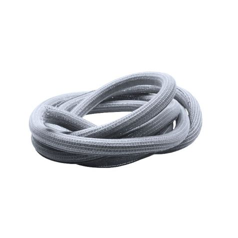 Kabelkous gewoven, 20mm, rol 25m, zilvergrijs