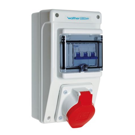 Kunststoff stopcontact combinatie