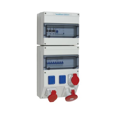 Kunststoff stopcontact combinatie