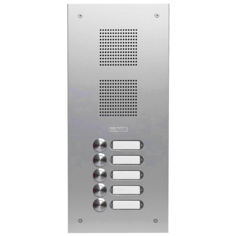 TS 787 deurplaat alu. EV1 5 drukknoppen 160x366x2,5mm