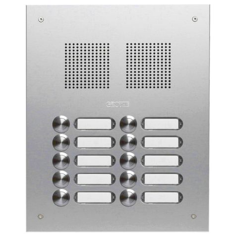 TS 787 deurplaat alu. EV1 2x5 drukknoppen 240x296x2,5mm