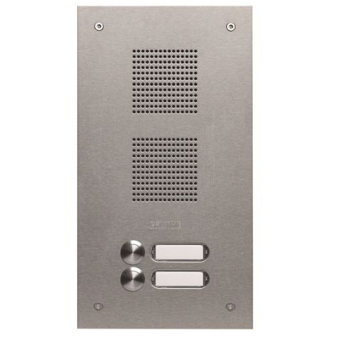 TS 788 deurplaat inox V2A 2 drukknoppen 160x294x2mm