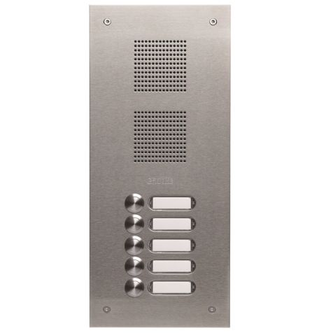 TS 788 deurplaat inox V2A 5 drukknoppen 160x366x2mm