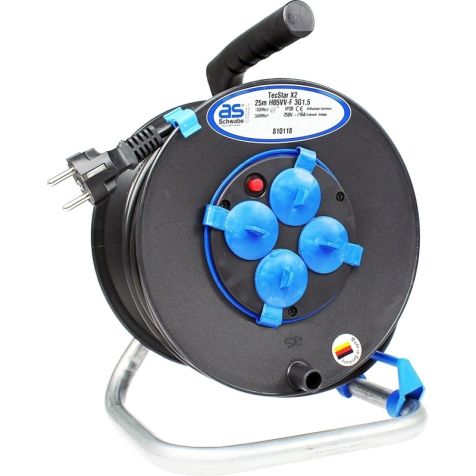 Enrouleur de câble 230mm, 25m H05VV-F3G1,5